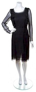 A Lanvin Black Silk Dress, Size 40.