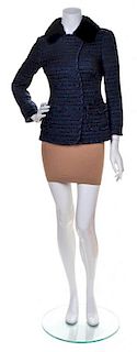 A Nina Ricci Multicolor Mink Collar Jacket, Size 36.