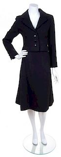 A Norell Black Wool Skirt Suit,