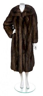 A Maximilian Brown Sable Coat,