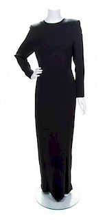 A Carolina Herrera Black Dress, Size 14.