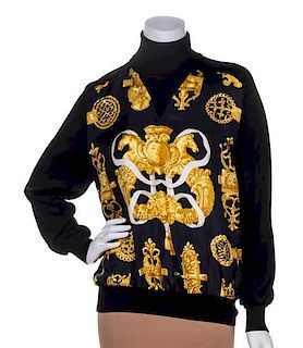 An Hermes Black Wool Turtleneck Sweater, Size 42.