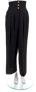 A Pair of Chanel Black Wool Pleated Pants,