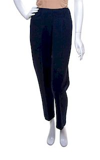 * A Missoni Navy Wool Ribbed Pant, Size 42.