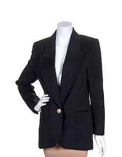 A Christian Dior Black Cashmere Car Coat,