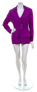 A Claude Montana Purple Wool Jacket,