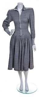 A Norma Kamali Grey Cotton Dress, Size S.