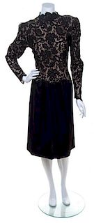 A Pauline Trigere Black Lace Dress,