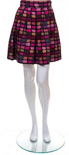 A Pauline Trigere Multicolor Patterned Skirt,
