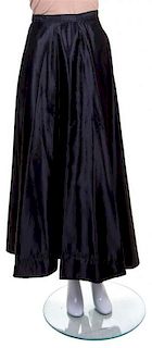 A Black Satin Full Skirt,