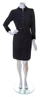 An Yves Saint Laurent Black Wool Dress, Size 34.