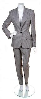 A Stella McCartney Wool Houndstooth Pantsuit, Size 42.