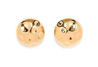 A Pair of Christian Dior Goldtone Earclips,
