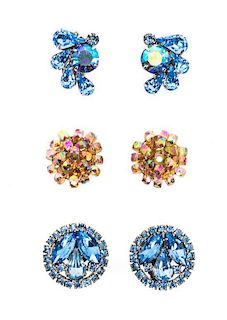 A Group of Three Decorative Earclips,