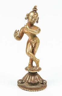 Fine Krishna Bronze Statue, Ca. 1800