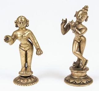 Krishna and Radha Statues, Ca. 1850