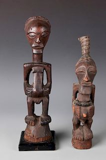 2 Songye African Figures