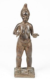 African Cast Bronze Maternity Figure
