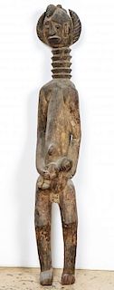 African Carved Wood Maternity Figure