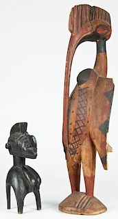 2 African Carved Wood Artifacts
