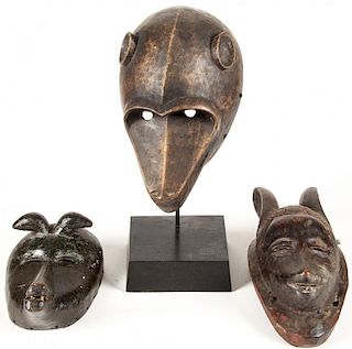 3 Baule Zoomorphic Masks
