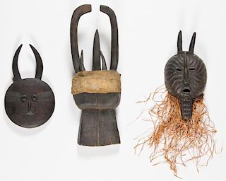 3 African Masks.