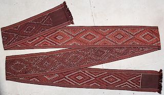Antique Central Asian Tent Band: 46'8'' x 1'11'' (1422 x 58 cm)