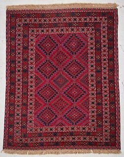 Vintage Afghan Rug: 5'7'' x 6'8'' (170 x 203 cm)