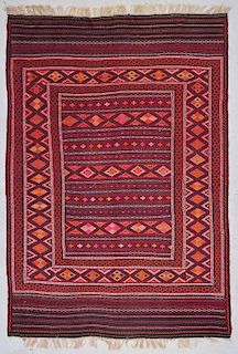 Vintage Central Asian Kilim: 5'11'' x 8'6'' (180 x 259 cm)