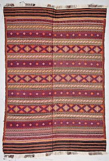 Vintage Central Asian Kilim: 5'11'' x 8'8'' (180 x 264 cm)