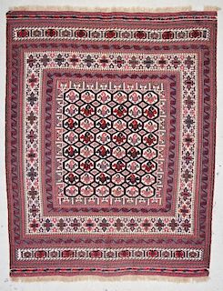 Vintage Afghan Rug: 6'8'' x 8'6'' (203 x 259 cm)