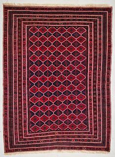Vintage Afghan Rug: 6'6'' x 8'9'' (198 x 267 cm)