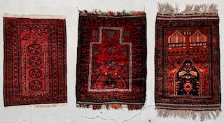 3 Semi-Antique Beluch Rugs