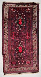 Vintage Afghan Rug: 4'9'' x 9'2'' (145 x 279 cm)