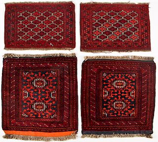 4 Semi-Antique Turkmen Rugs, Central Asia