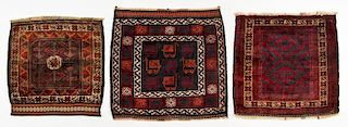 3 Vintage Afghan Beluch Rugs/Bagfaces