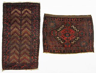 2 Antique Afghan Beluch Rugs