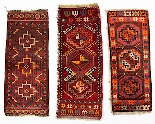 3 Semi-Antique Central Asian Rugs