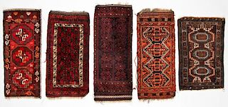 5 Semi-Antique Central Asian Rugs