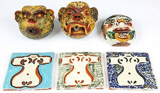 6  Mexican Terracotta Artifacts.