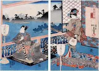JAPANESE WOODBLOCK DIPTYCH