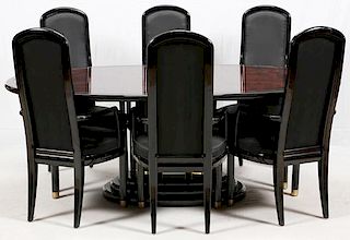 HENREDON 'SCENE THREE' DINING TABLE AND CHAIRS