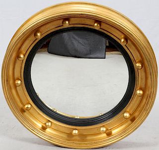 "CARVERS' GUILD TRADITIONAL" GOLD LEAF ROUND MIRROR