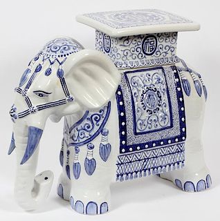 CHINESE PORCELAIN ELEPHANT GARDEN SEAT