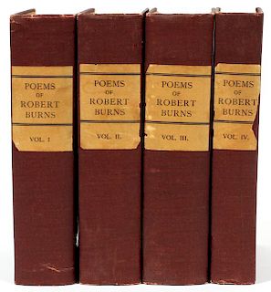 ROBERT BURNS 'POEMS' FOUR VOLUMES