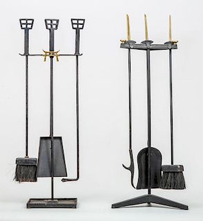 Two Sets of Fireplace Tools