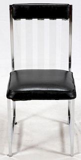 DAYSTROM FURNITURE CO. STAINLESS STEEL &VINYL CHAIR