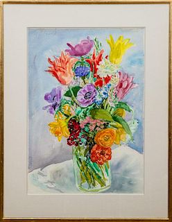 Nell Blaine (1922-1996): Bouquet with Ranunculus
