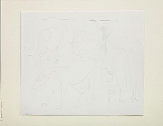 Stanley Boxer (1926-2000): Horse and Rider Series: Five Sheets