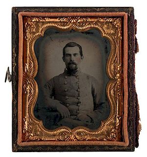 Ninth Plate Ambrotype of Confederate Soldier, Found in Eastern Virginia 